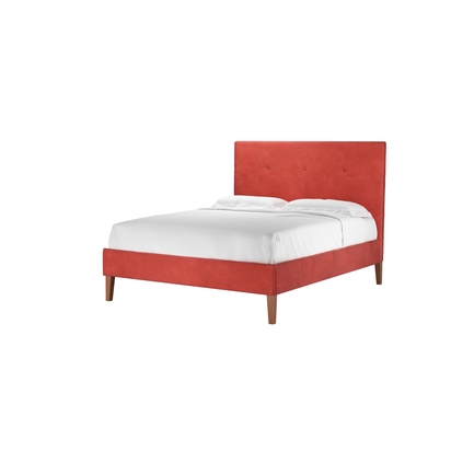 Avery 130cm King Bed in Wild Raspberry Smart Velvet