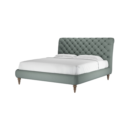 Knightsbridge Without Footboard Super King Bed in Hidden Cove Brushed Linen Cotton