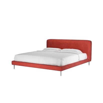 Lucy Super King Bed in Wild Raspberry Smart Velvet