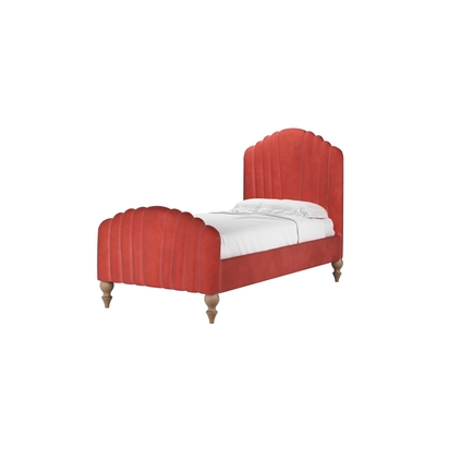 Bella Single Bed in Wild Raspberry Smart Velvet