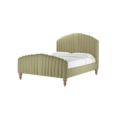 Bella King Bed in Cardamon Brushed Linen Cotton