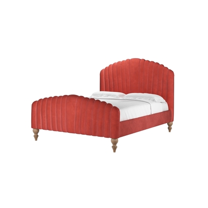 Bella King Bed in Wild Raspberry Smart Velvet