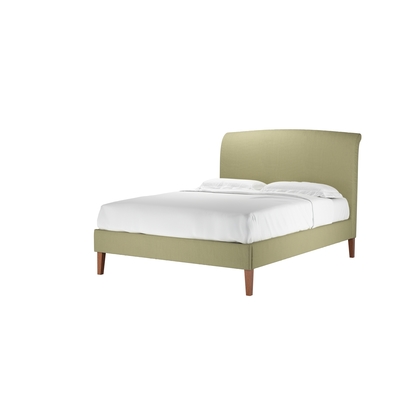 Thea King Bed in Cardamon Brushed Linen Cotton