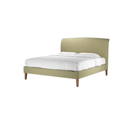 Thea Super King Bed in Cardamon Brushed Linen Cotton