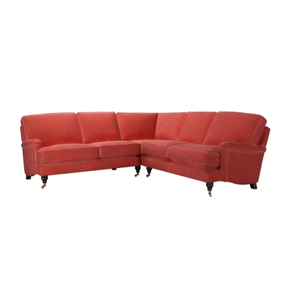 Bluebell Medium Corner Sofa in Wild Raspberry Smart Velvet