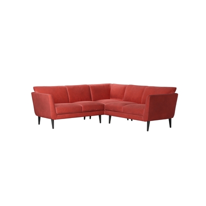 Holly Small Corner Sofa in Wild Raspberry Smart Velvet