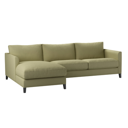 Izzy Medium LHF Chaise Sofa in Cardamon Brushed Linen Cotton