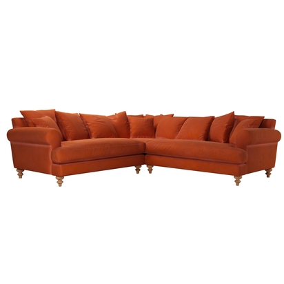 Teddy Medium Corner Sofa in Moroccan Spice Smart Velvet