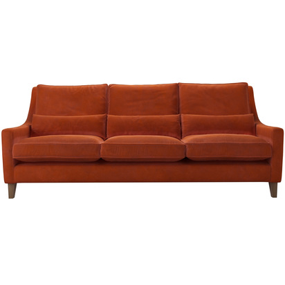 High Back Iggy 4 Seat Sofa in Moroccan Spice Smart Velvet