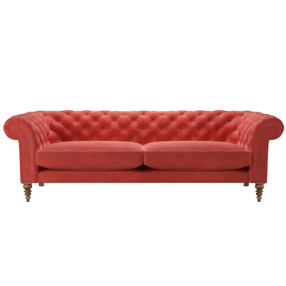 Oscar 4 Seat Sofa in Wild Raspberry Smart Velvet
