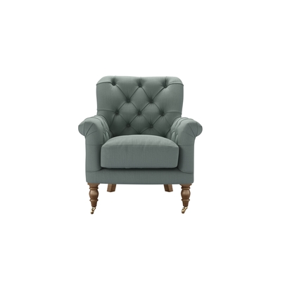 Poppy Armchair in Hidden Cove Brushed Linen Cotton