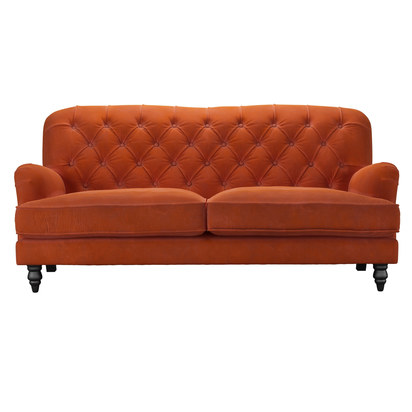 Snowdrop Button Back 3 Seat Sofa in Moroccan Spice Smart Velvet