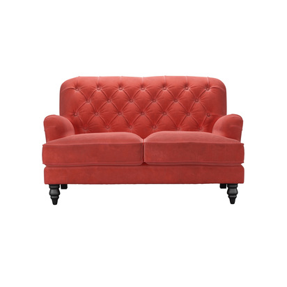 Snowdrop Button Back 2 Seat Sofa (breaks down) in Wild Raspberry Smart Velvet