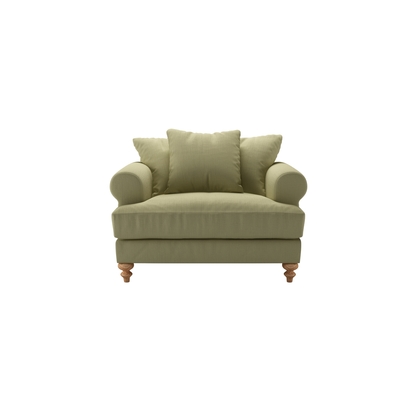 Teddy Loveseat in Cardamon Brushed Linen Cotton