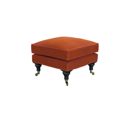 Bluebell Small Square Footstool in Moroccan Spice Smart Velvet