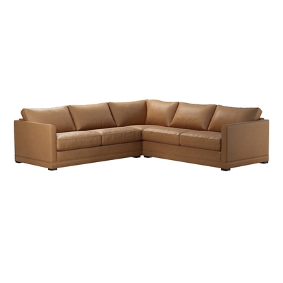 Aissa Medium Corner Sofa in Saddle Antique Leather