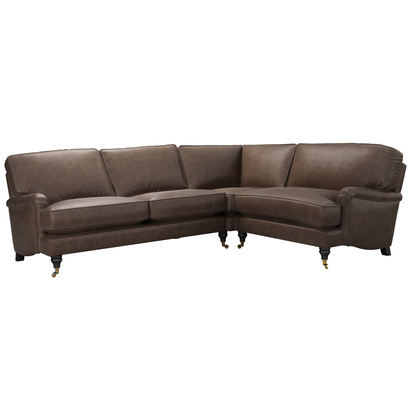 Bluebell LHF 2.5 Seat w RHF Loveseat in Walnut Antique Leather