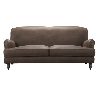Snowdrop 3 Seat Sofa in Walnut  Antique Leather
