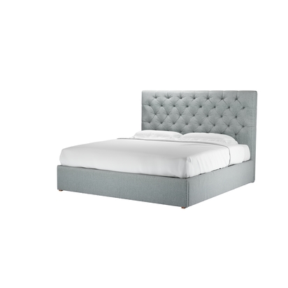 Rosalie 130cm Super King Ottoman Bed in Cirrus Smart Slubby Cotton