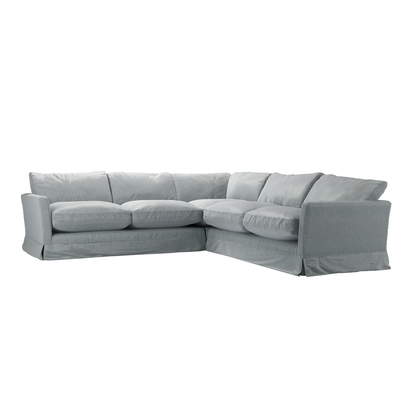 Otto Medium Corner Sofa in Cirrus Smart Slubby Cotton