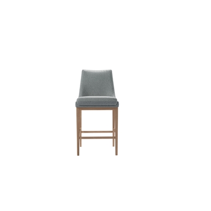 Basil Bar Stool in Cirrus Smart Slubby Cotton