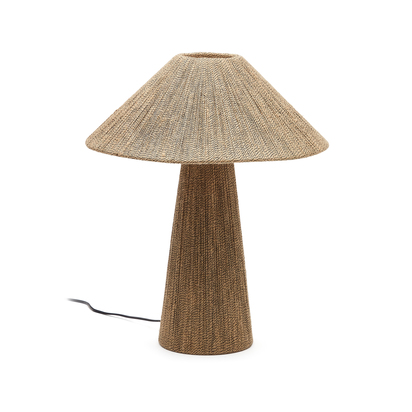Renee table lamp in natural jute UK adapter