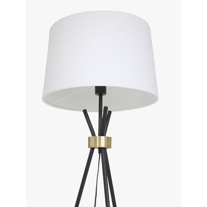 John Lewis Locket Tripod Floor Lamp, Black/Brass Black/Brass | H154 x Dia.45cm