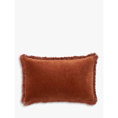 Truly Fringed Velvet Lombard Cushion