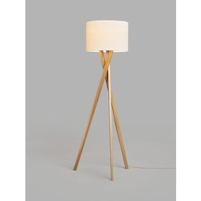 John Lewis Brooklyn Tripod Floor Lamp Natural | H160 x W45 x D45cm
