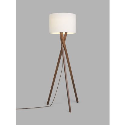 John Lewis Brooklyn Tripod Floor Lamp Walnut | H160 x W45 x D45cm