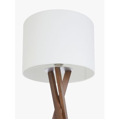 John Lewis Brooklyn Tripod Floor Lamp Walnut | H160 x W45 x D45cm