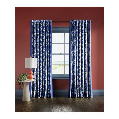 Harlequin x Sophie Robinson Thicket Pair Lined Multiway Curtains, Lapis Blue Lapis Blue | H137 x W167cm