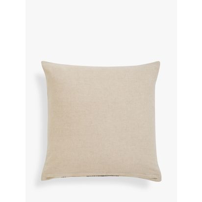 John Lewis Explore Stripe Cushion, Putty Putty | L50 x W50cm