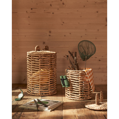 Venezia set of 2 natural fibre children's baskets 40cm / 50cm