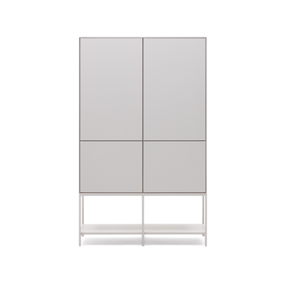Vedrana 4-door tall sideboard white lacquered MDF 97.5 x 160 cm