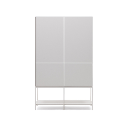 Vedrana 4-door tall sideboard white lacquered MDF 97.5 x 160 cm