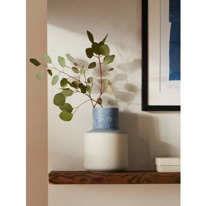 John Lewis ANYDAY Honey Vase, H22cm, Blue Blue | H22 x Dia.15cm