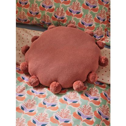 John Lewis Round Pom Cushion Plaster | Dia.40 x D4cm