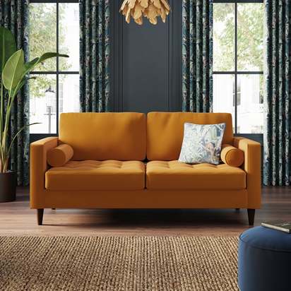 Zoe 3 Seater Double Sofa Bed, Velvet