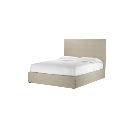 Avery 130cm King Ottoman Bed in Pampas Hygge Smart Linen