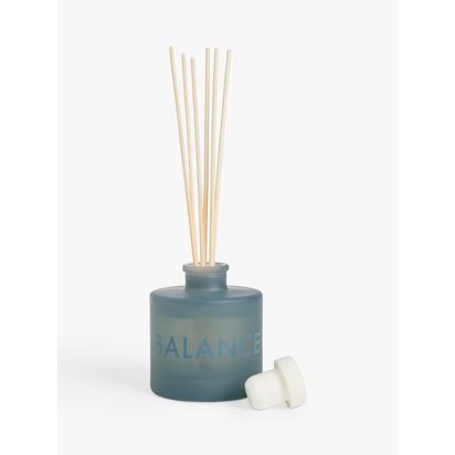 John Lewis Sentiments Balance Reed Diffuser, 100ml Blue | H8.7 x Dia.7cm