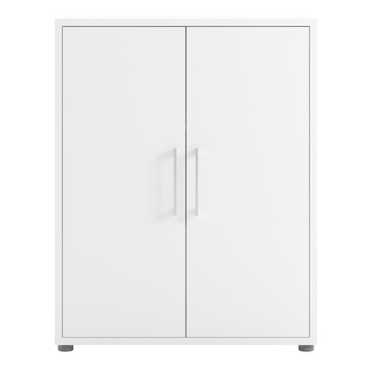 Sutton 3 Bookcase 2 Shelves with 2 Doors in White