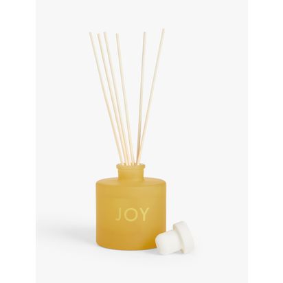 John Lewis Sentiments Joy Reed Diffuser, 100ml Yellow | H8.7 x Dia.7cm