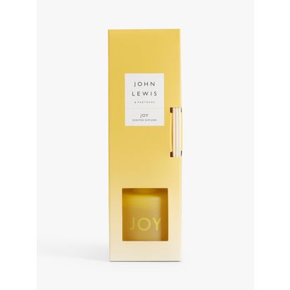 John Lewis Sentiments Joy Reed Diffuser, 100ml Yellow | H8.7 x Dia.7cm
