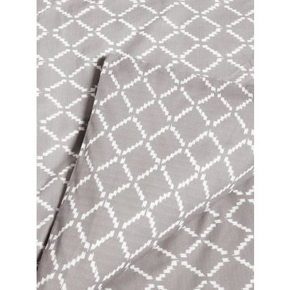 John Lewis Diamonds Duvet Cover Set Grey | H33.00cm * W20.00cm * D20.00cm