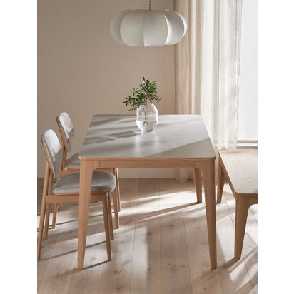 Ebbe Gehl for John Lewis Mira 6-10 Seater Extending Dining Table Oak | H74 x W160-260 x D90cm