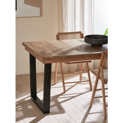 John Lewis Calia 6-10 Seater Extending Dining Table, Solid Oak Oak | H76 x W160-240cm x D85cm. Distance between table legs: 120cm