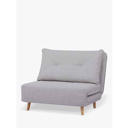 John Lewis ANYDAY Chair Bed, Light Leg, Cobble Grey Cobble Grey | H87 x W105 x D92cm