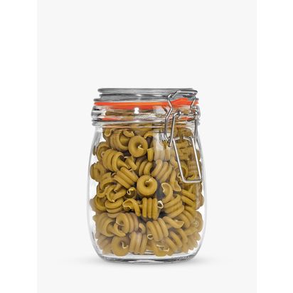 Tala Lever Arm Clip-Top Glass Storage Jar, 750ml, Clear Clear | H14 x Dia.10cm
