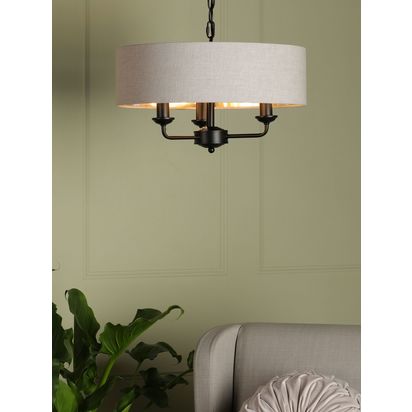 Laura Ashley Sorrento 3 Arm Ceiling Light Natural